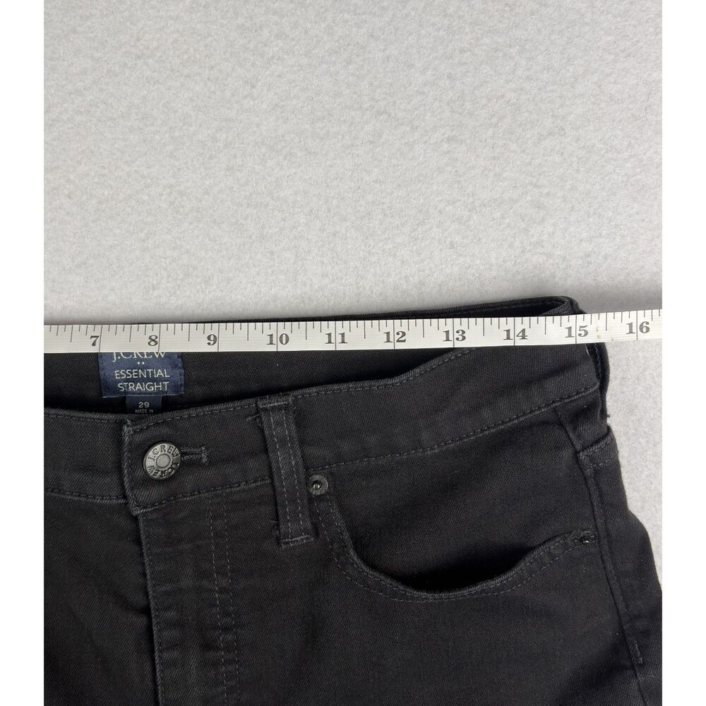J.Crew Essential Straight Jeans Women's 29 Black High Rise Stretch Denim Chic - Picture 4 of 8